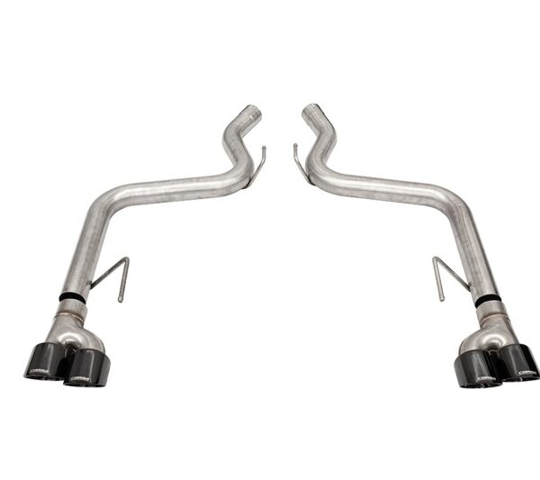 Corsa 2018-2023 Ford Mustang GT Black 3.0in PVD AxleBack Exhaust w/4.0in Quad Pro Tips
