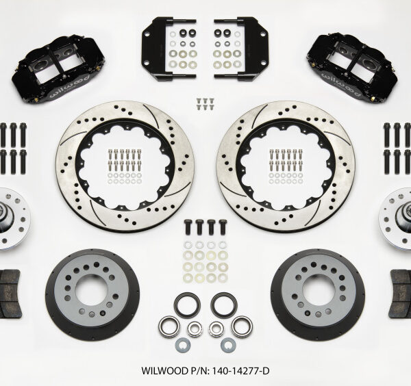 Wilwood Narrow Superlite 6R Front Hub Kit 14.00in Drilled Magnum Force Drop Spindle