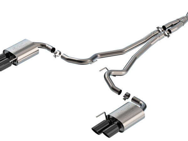 Borla 2024 Ford Mustang Ecoboost 2.3L ATAK Catback Exhaust Black Chrome w/ Quad Tip - Non-Active