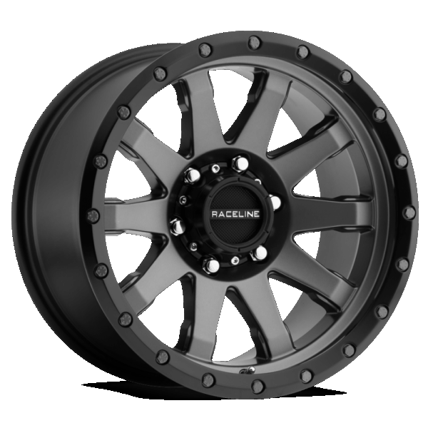 Raceline 934G Clutch 20x9in / 6x139.7 BP / 18mm Offset / 106.1mm Bore - Gunmetal Wheel