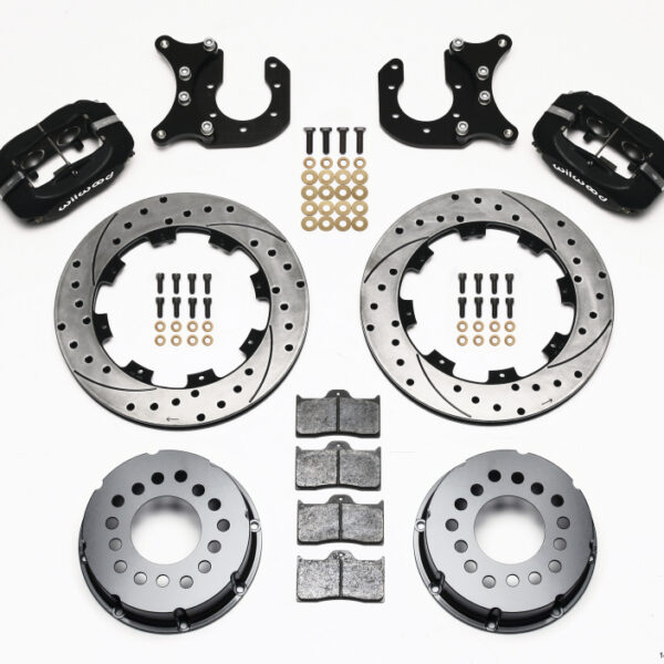 Wilwood Forged Dynalite P/S Rear Kit Drilled Rotor Ford 8.8 w/2.5in Offset-5 Lug