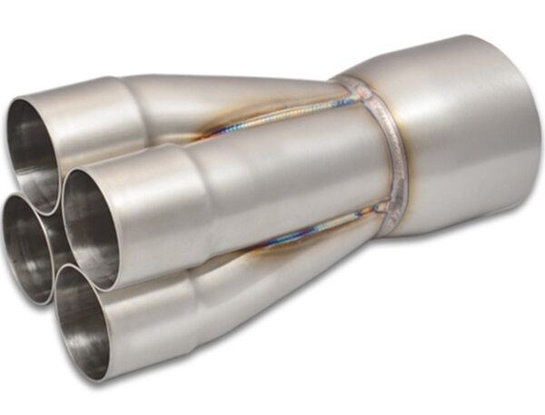 Vibrant 4-1 SS Merge Collectors (2-1/4in Inlet Slipover ID 4in Merge Outlet OD) - Sold Individually
