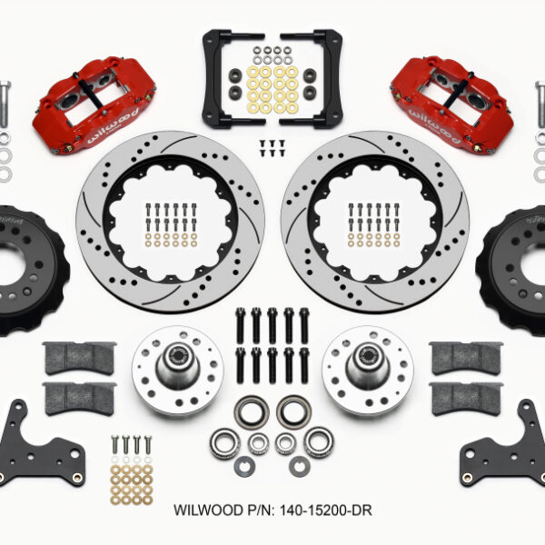 Wilwood Narrow Superlite 6R Front Hub Kit 14.00in Drill Red 65-72 CDP C Body -Drum