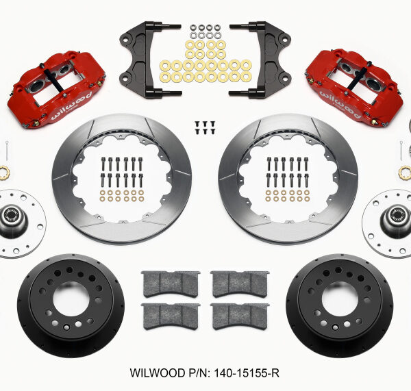 Wilwood Narrow Superlite 6R Front Hub Kit 12.88in Red WWE ProSpindle (5x4.75in 5x5.00in Hub)