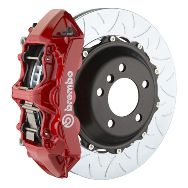 Brembo 01-06 BMW M3 (E46) Front GT BBK 6 Piston Cast 355x32 2pc Rotor Slotted Type3-Red