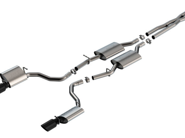 Borla 19-23 Dodge Charger GT 3.6L V6 RWD S-Type Catback Exhaust - Black Chrome Tips