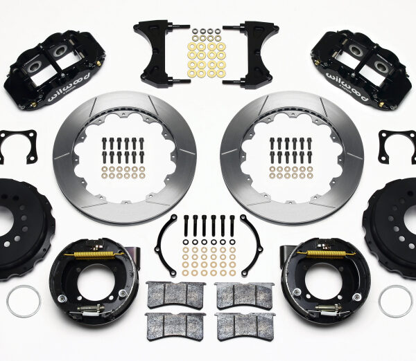 Wilwood Narrow Superlite 4R Rear P-Brk Kit 12.88in Chevy 12 Bolt-Spec 3.15in Brng