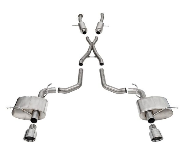Corsa 2021-2024 Dodge Durango SRT Hellcat Cat-Back 2.75in Dual Rear Exit Sport 4.5in Polished Tips