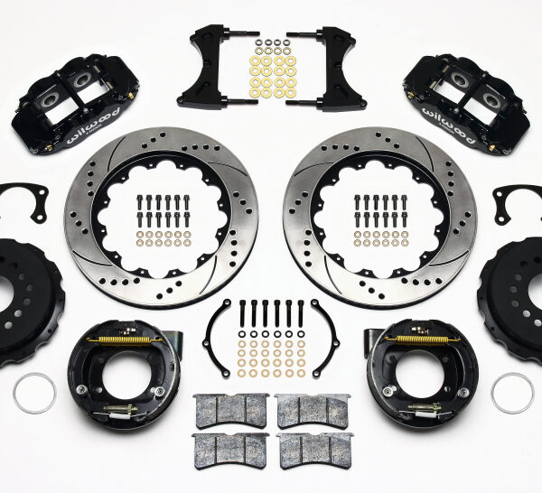 Wilwood Narrow Superlite 4R Rear P-Brk Kit 14.00in Drilled New Big Ford 2.50in Offset