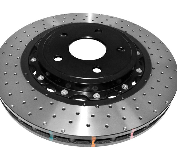 DBA 06-10 Jeep Grand Cherokee SRT8 Front 5000 Series Cross Drilled Rotor w/Black Hat