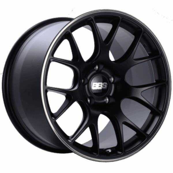 BBS CH-R 19x9 5x120 ET44 Satin Black Polished Rim Protector Wheel -82mm PFS/Clip Required