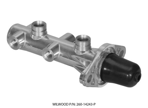 Wilwood Tandem Remote Master Cylinder - 1in Bore Ball Burnished