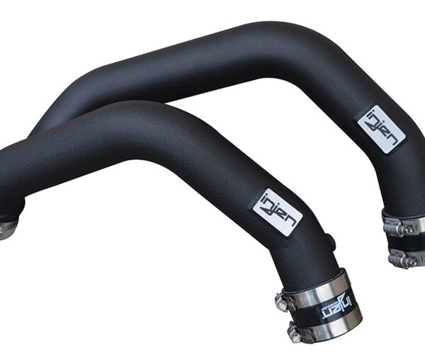 Injen 15-16 BMW M3(F80)/M4 (F82/83) 3.0L L6 Twin Turbo 2PC Aluminum Int. Charge Pipe - Wrinkle Black