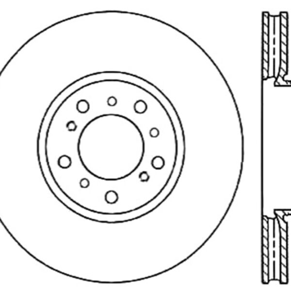 StopTech 01-06 BMW M3 Drilled Right Front CRYO Rotor