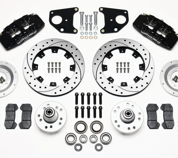 Wilwood Dynapro 6 Front Hub Kit 12.19in Drilled 62-72 CDP B & E Body-Drum