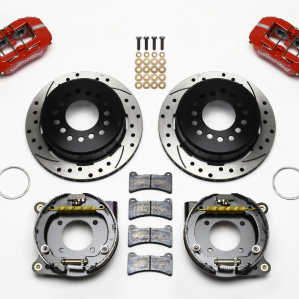 Wilwood Dynapro Low-Profile 11.00in P-Brake Kit Drill-Red BOP Axle 2.75in Bearing 2.75 Offset