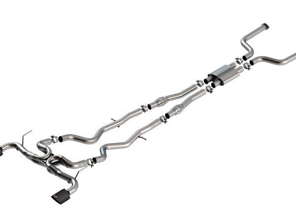 Borla 16-24 Infinity Q50 (Auto V6) ATAK Cat Back - 4.5in Carbon Fiber Black Anodized Tip