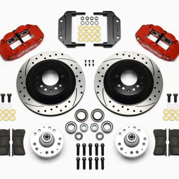 Wilwood Narrow Superlite 6R Front Hub & 1PC Rtr Kit 12.88in Dril -Red Magnum Force Drop Spindle
