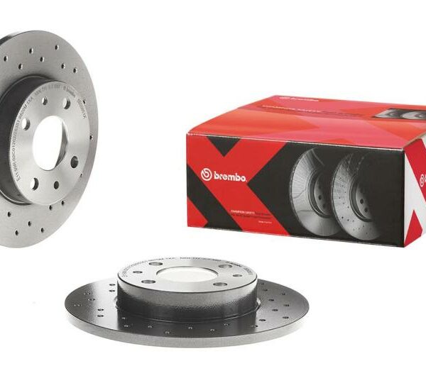 Brembo 09-12 VW CC/12-13 Golf R/06-08 Passat Front Premium Xtra Cross Drilled UV Coated Rotor