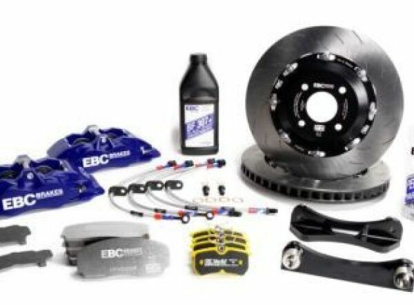 EBC Racing 17-21 Honda Civic Type-R (FK8) Blue Apollo-6 Calipers 380mm Rotors Front Big Brake Kit