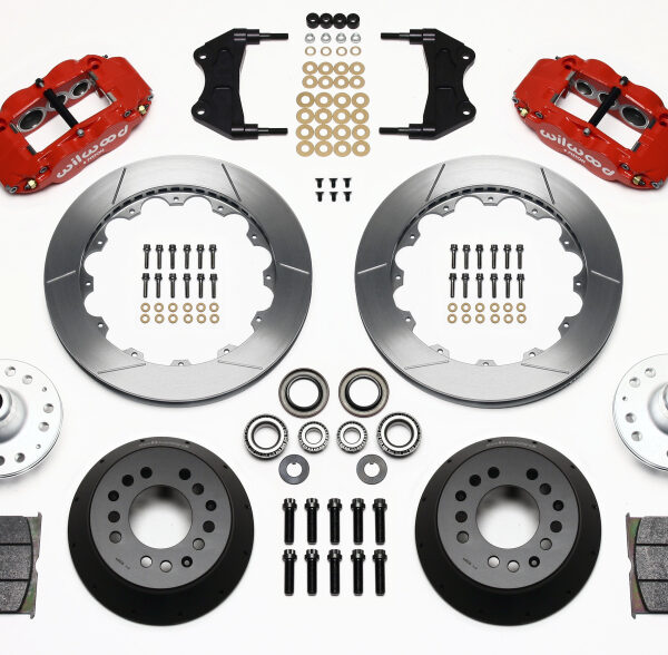 Wilwood Narrow Superlite 6R Front Hub Kit 12.88in Red WWE ProSpindle