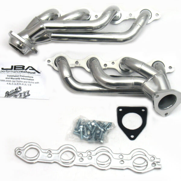 JBA 02-13 GM Truck 4.8L/5.3L LS Silver Ctd Cat4Ward Header