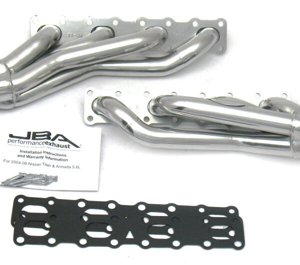 JBA 04-15 Nissan 5.6L VK56DE Oval Port 1-5/8in Primary Silver Ctd Cat4Ward Header