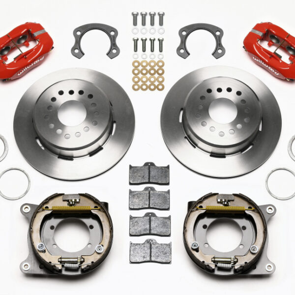 Wilwood Forged Dynalite P/S Park Brake Kit Red Ford 8.8 Special w/2.50in Offset-5 Lug