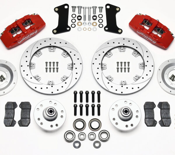 Wilwood Dynapro 6 Front Hub Kit 12.19in Drill-Zinc Red 67-69 Camaro (*Line Kit Needed*)