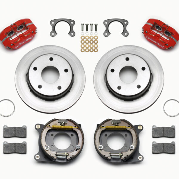 Wilwood Dynapro Lug Mount P/S Park Brake Kit Red Small Ford 2.36in Off Bronco 5 x 5.50