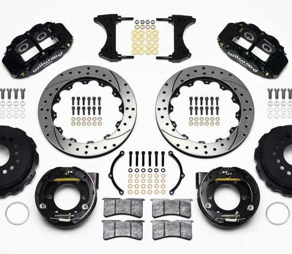 Wilwood Narrow Superlite 4R Rear P-Brk Kit 12.88in Drilled 2005-2014 Mustang