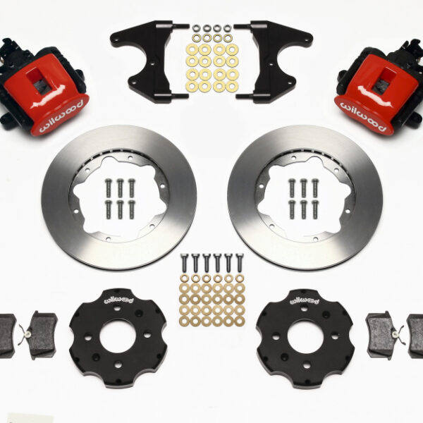 Wilwood Combination Parking Brake Rear Kit 11.00in Red Civic / Integra Drum 2.46 Hub Offset