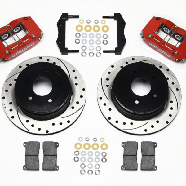 Wilwood Dynapro Radial Rear Kit 12.19in Drilled Red 2004-2006 Pontiac GTO