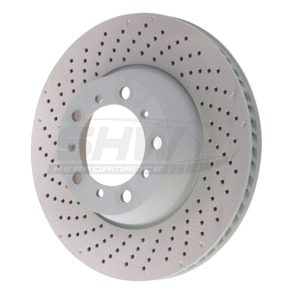 SHW 17-21 Porsche 911 Carrera 3.0L w/o Ceramic Brakes Left Rear Drilled MB Brake Rotor (9P1615601)