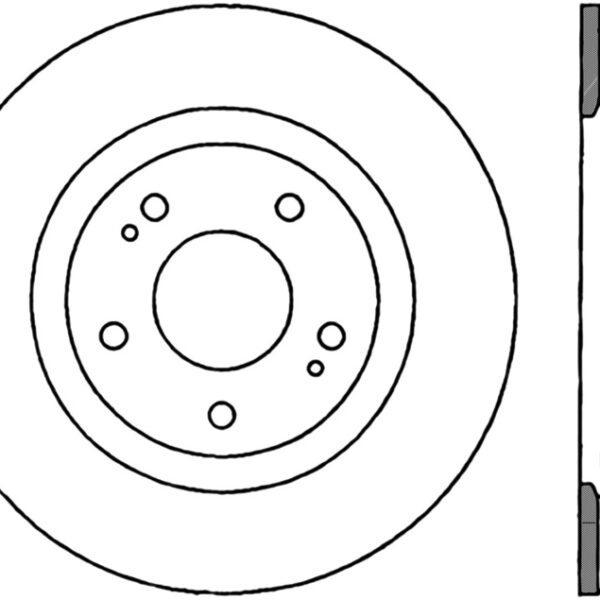 StopTech 08-16 Mitsubishi Lancer Sport Drilled Left Front Rotor
