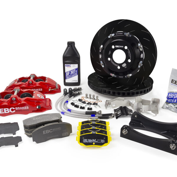 EBC Racing 11-18 Ford Focus ST (Mk3) Red Apollo-4 Calipers 355mm Rotors Front Big Brake Kit