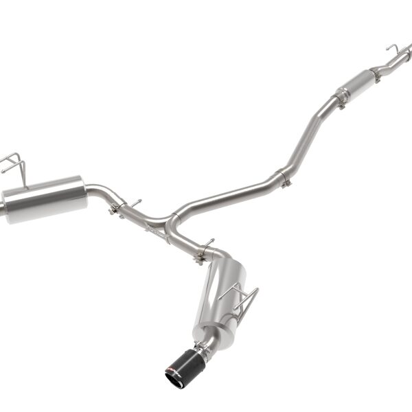 aFe Takeda 2.5in 304 SS Cat-Back Exhaust System w/CF Tips 2022+ Honda Civic L4-1.5L (t)