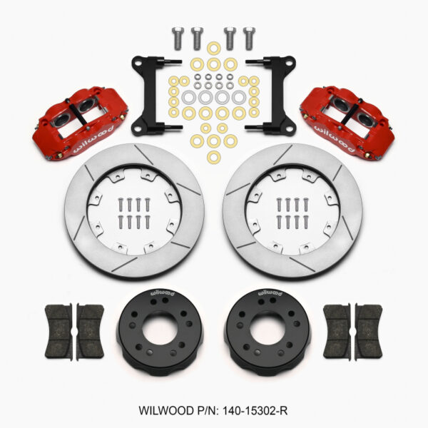 Wilwood Narrow Superlite 6R Front Kit 12.19in Drilled Red 63-87 C10 w/ Wilwood Pro Spindles