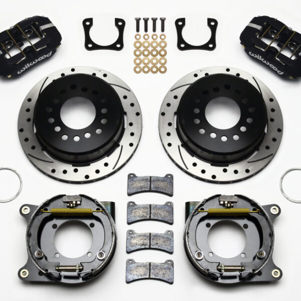 Wilwood Dynapro Low-Profile 11.00in P-Brake Kit Drilled Chevy 12 Bolt Spcl 2.81in Offset