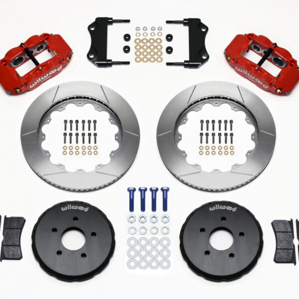 Wilwood Narrow Superlite 6R Front Hat Kit 14.00in Red Nissan 350Z/Fiti G35