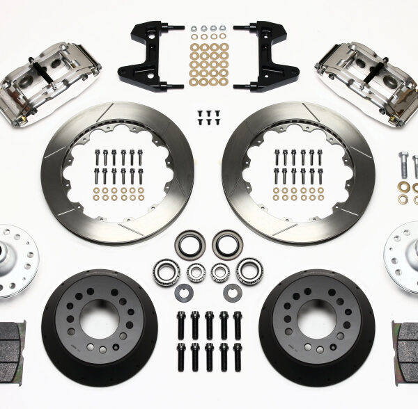 Wilwood Narrow Superlite 6R Front Hub Kit 12.88in Polished 74-80 Pinto/Mustang II Disc Spindle only