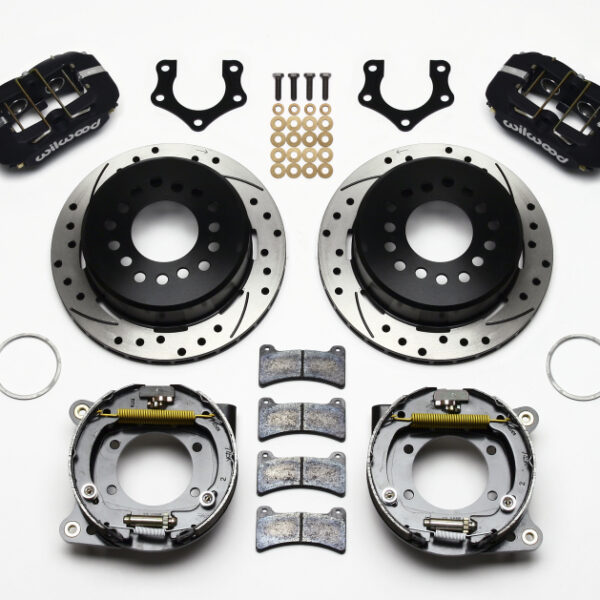 Wilwood Dynapro Low-Profile 11.00in P-Brake Kit Drilled Mopar/Dana 2.50in Off w/Snap Ring Brng