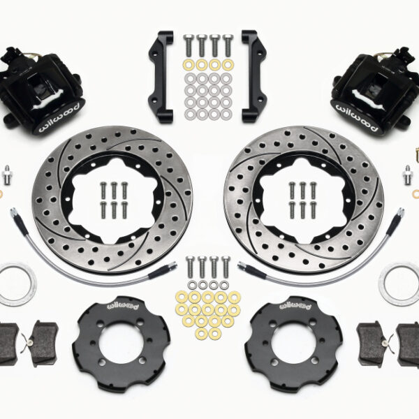 Wilwood Combination Parking Brake Rear Kit 11.00in Drilled 2012 Fiat 500 w/ Lines