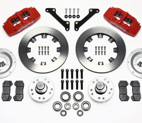 Wilwood Dynapro 6 Front Hub Kit 12.19in Drilled Red 79-81 Camaro