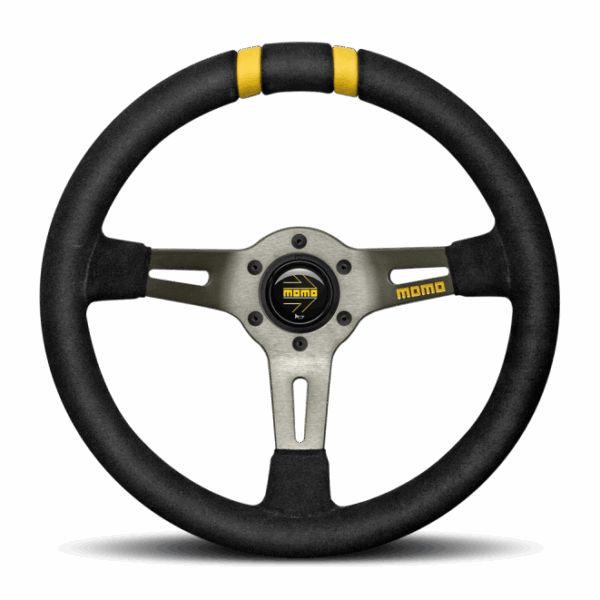 Momo MODDRIFT Steering Wheel 330 mm -  Black Suede/Anth Spokes/2 Stripes