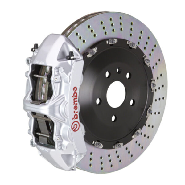 Brembo 07-15 Q7 (4L) Front GT BBK 6 Piston Cast 405x34 2pc Rotor Drilled-Silver