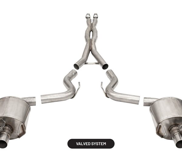Corsa 2015-2020 Ford Mustang GT350/R 5.2L V8 Dual Rear Cat-Back- Stainless Dual Rear Exit