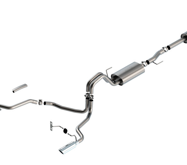 Borla F-150 2021 5.0L 4dr CC SB EC STB Lariat/KR/Platinum/LTD 3/2.25 SRE Cat-Back Touring CHR Tips
