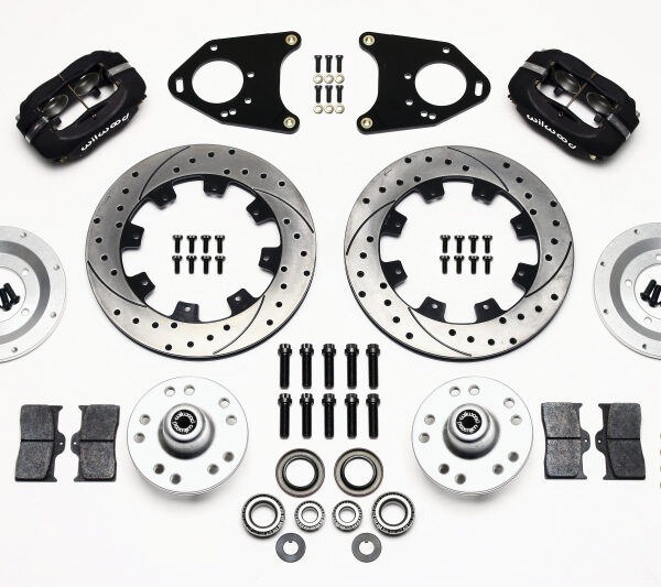 Wilwood Forged Dynalite Front Kit 12.19in Drilled 71-80 Pinto/Mustang II Disc & Drum