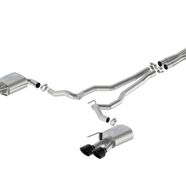 Ford Racing 2024 Mustang 5.0L Extreme Non-Active Cat-Back Exhaust w/Valance - Black Tip